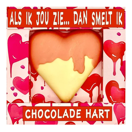 Chocoladehart als ik jou zie dan smelt ik