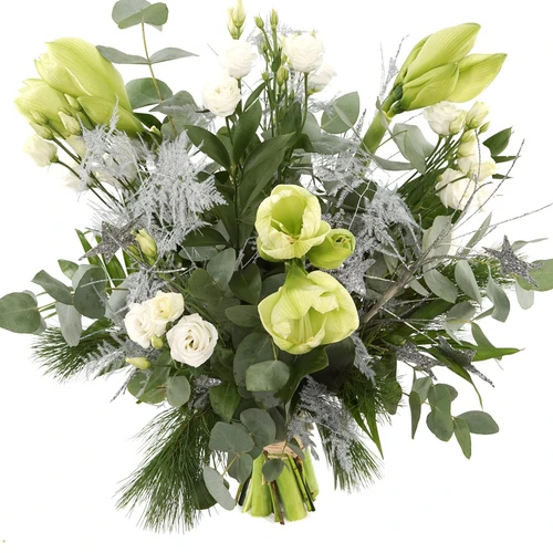 Kerstboeket witte Amaryllis