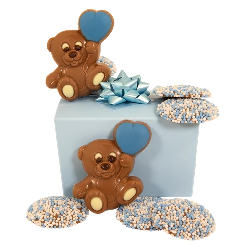 Jongen geboorte chocolade