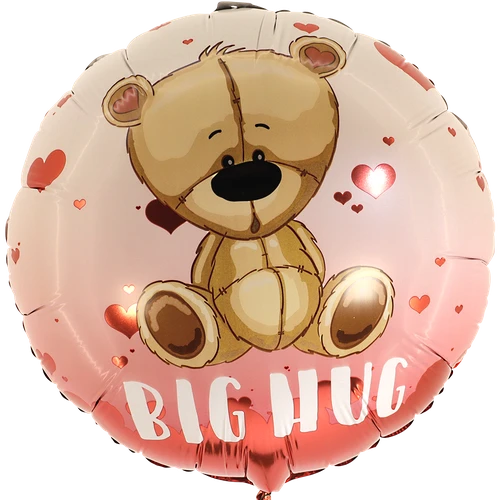Ballon big hug met beertje er op
