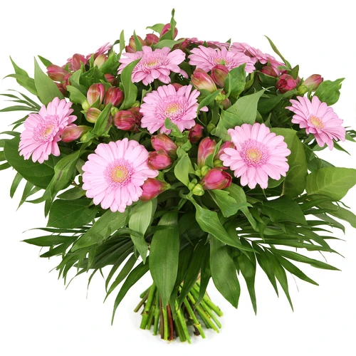 Voordeel boeket roze tinten