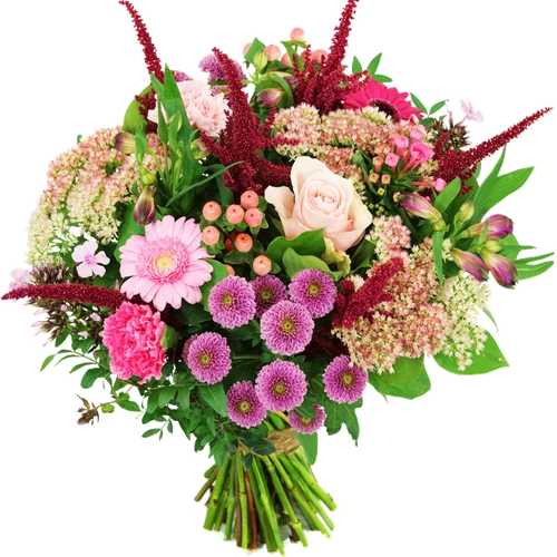 Herfst boeket roze donker roze