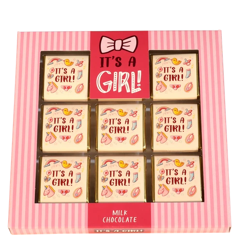 Geboorte chocolade voor meisje