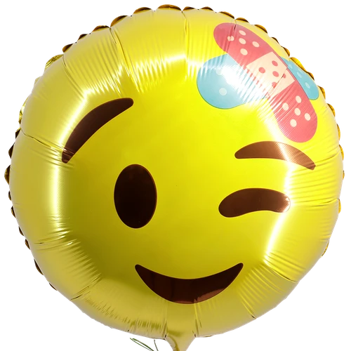 Heliumballon Smiley pleister