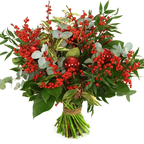 Romantische kerst rode Ilex bessen
