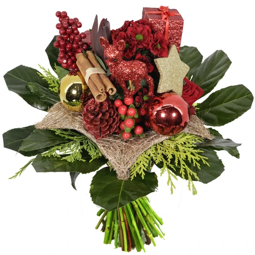 Kerstboeket rood