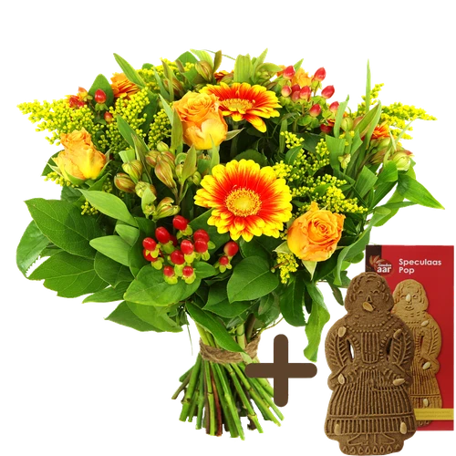 Sinterklaas boeket incl. speculaaspop