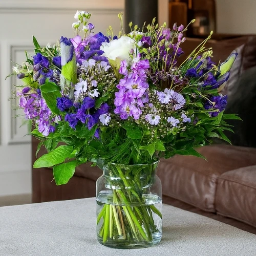 Veldboeket blauw paars lila
