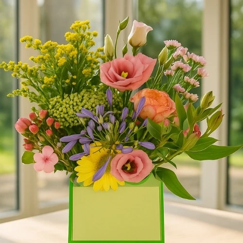 Tasje met zomerbloemen