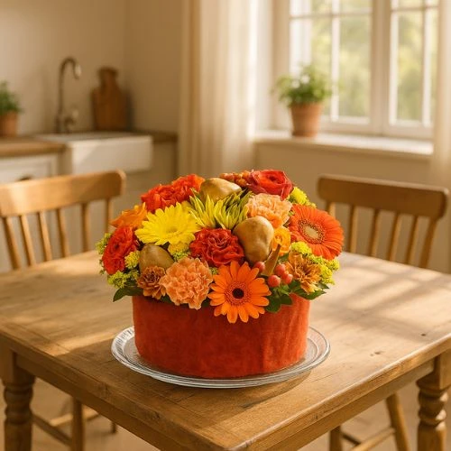 Herfst bloementaart