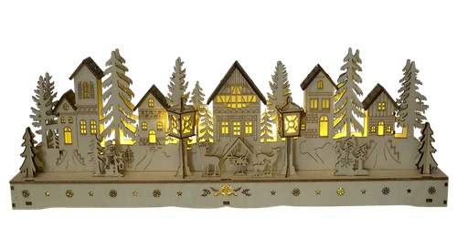 Kerst dorpsstraat 45cm LED incl. batterijen