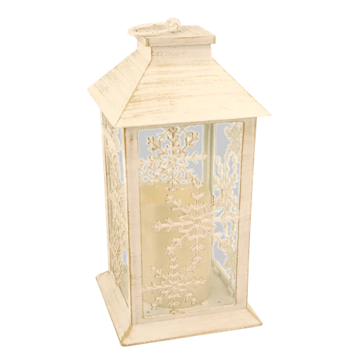 Vintage lantaarn Dikke LED kaars H 29cm x B 14cm