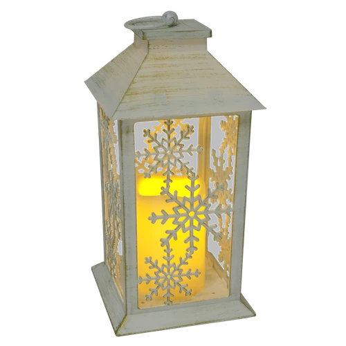 Vintage lantaarn Dikke LED kaars H 29cm x B 14cm
