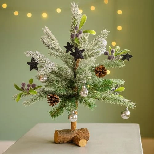 Kunstkerstboom met LED hoogte 40cm