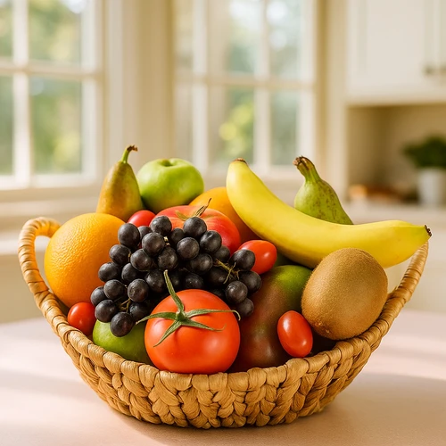 Extra volle luxe fruitmand Ø 25 cm