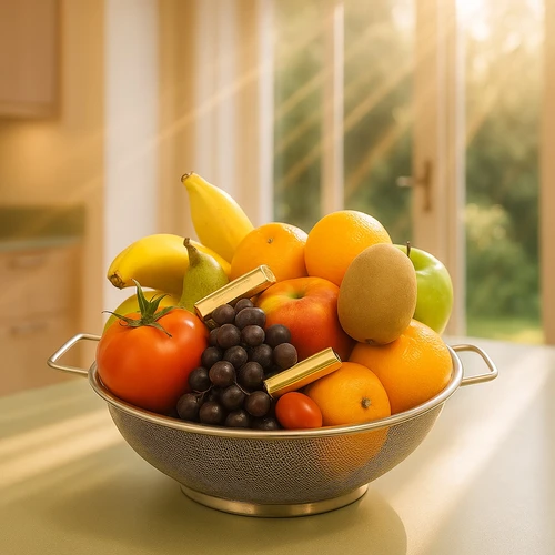 Klassieke fruitschaal groot doorsnede Ø 24cm