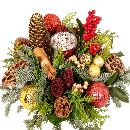 Kerststuk waxinelichtje