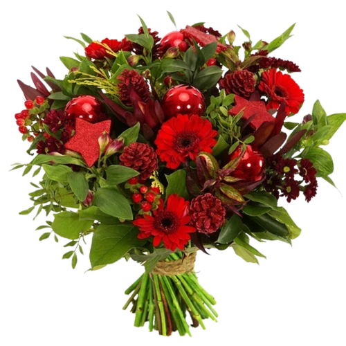 Kerstboeket rood