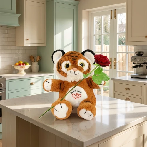 Knuffelbeer bruine tijger hug me knuffel ca. 30cm