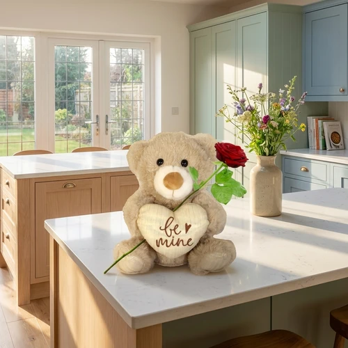 Knuffelbeertje Be Mine ca. 23 cm met be mine hart
