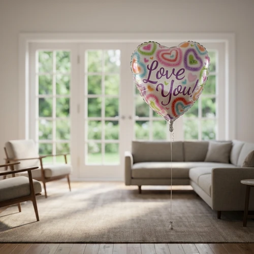 Heliumballon Hart love you