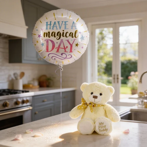 My first Teddy + heliumballon